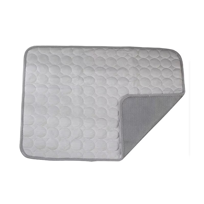 Pet Cooling Mat Dog Cat Sleeping Pad Cool Ice Silk Moisture-Proof Mattress Cushion Summer Small Animal Cold Bed 5 Sizes