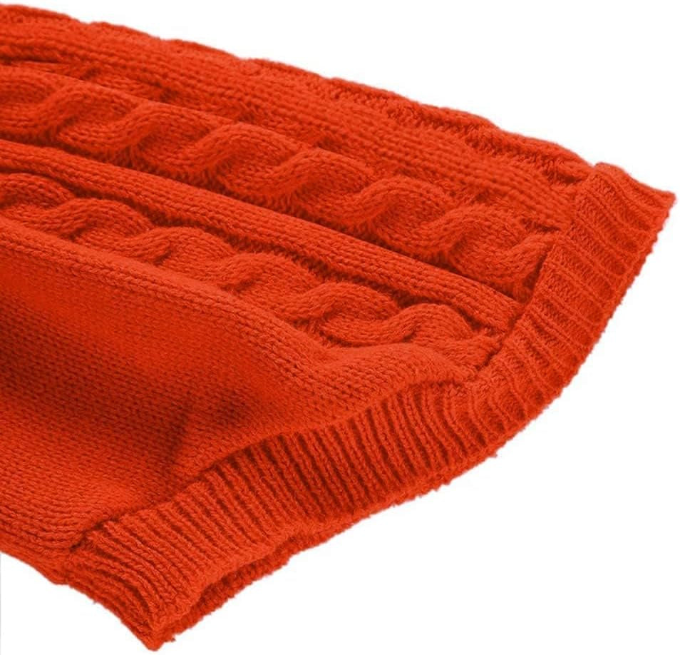 Knitted Small Dog Sweater, Turtleneck Pullover Warm Winter Puppy Clothes | Lightweight & Warm Knitted Winter Sweatshirt, Cold Weather Coat for Dog Girl & Boy, Cute Puppy Costume, Machine Washable