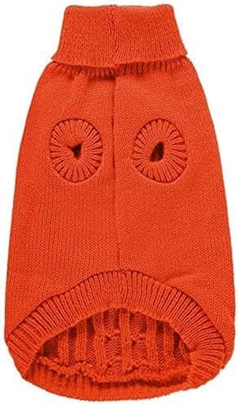 Knitted Small Dog Sweater, Turtleneck Pullover Warm Winter Puppy Clothes | Lightweight & Warm Knitted Winter Sweatshirt, Cold Weather Coat for Dog Girl & Boy, Cute Puppy Costume, Machine Washable