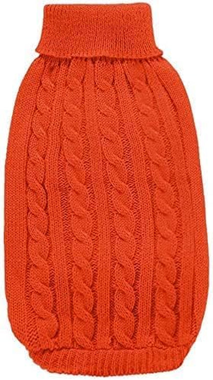 Knitted Small Dog Sweater, Turtleneck Pullover Warm Winter Puppy Clothes | Lightweight & Warm Knitted Winter Sweatshirt, Cold Weather Coat for Dog Girl & Boy, Cute Puppy Costume, Machine Washable