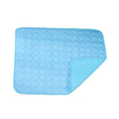 Pet Cooling Mat Dog Cat Sleeping Pad Cool Ice Silk Moisture-Proof Mattress Cushion Summer Small Animal Cold Bed 5 Sizes