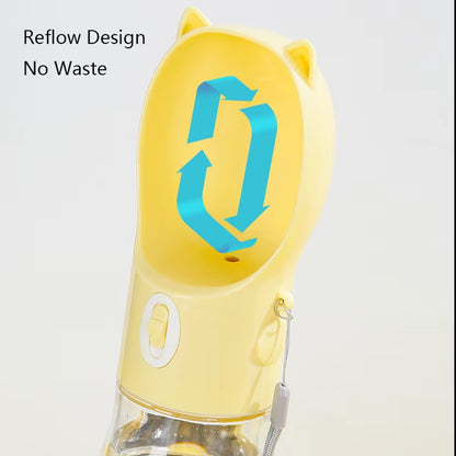 Portable 2 in 1 Pet Dog Water Bottle Dispenser for Small Dogs Cats Walking Leakproof Feeder Containers Bowl Chihuahua Supplies