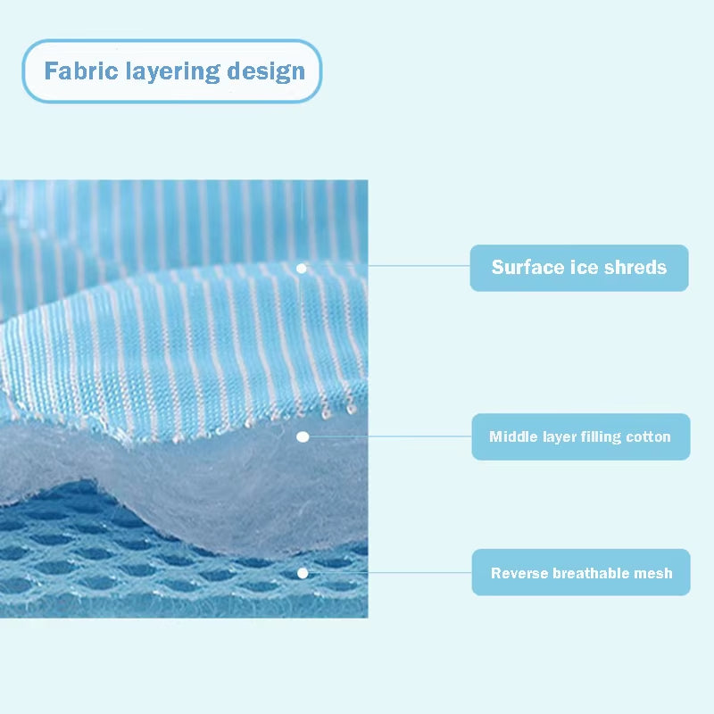 Pet Cooling Mat Dog Cat Sleeping Pad Cool Ice Silk Moisture-Proof Mattress Cushion Summer Small Animal Cold Bed 5 Sizes